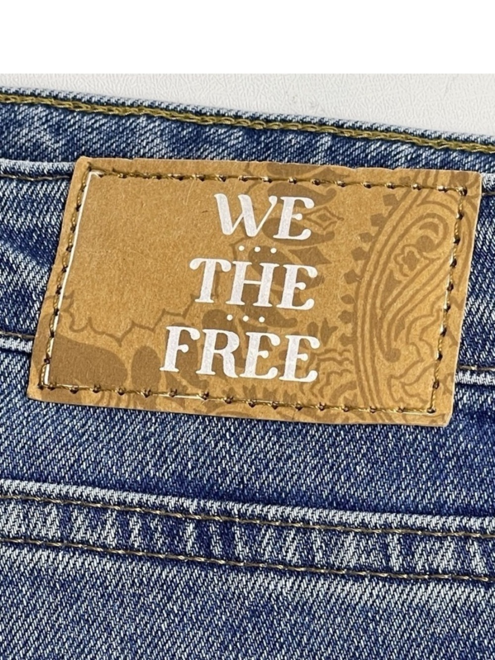 We The Free CRVYHigh Rise Vintage Straight Denim Blue Jeans Size 30 - Picture 2 of 6